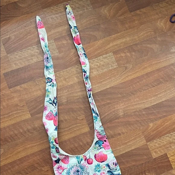 Rare Floral/Fruit Canvas Vera Bradley Tote Bag - Picture 7 of 16